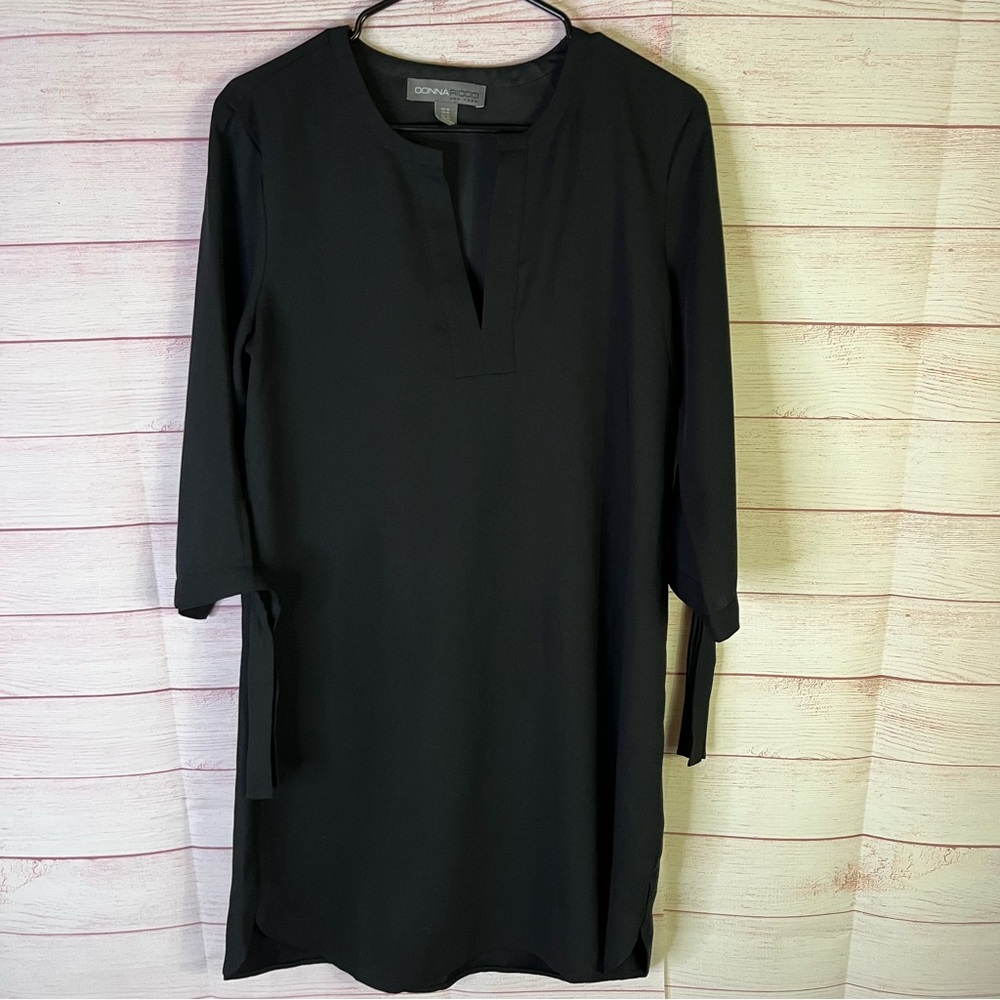 Donna Rocco New York Black Tie Sleeve‎ Dress Size 10
